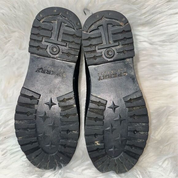 Sperry Women's Black Walker Turk Waterproof Rain Boots Size 6 Tie Back Slip-on - Picture 4 of 13